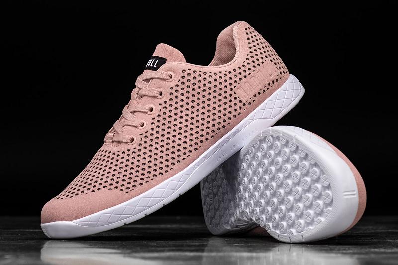 Men's Nobull Blush Suede Trainers Pink | SG F2339D